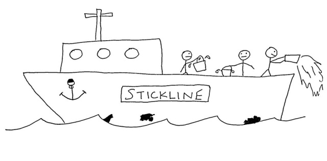 Stick man boat