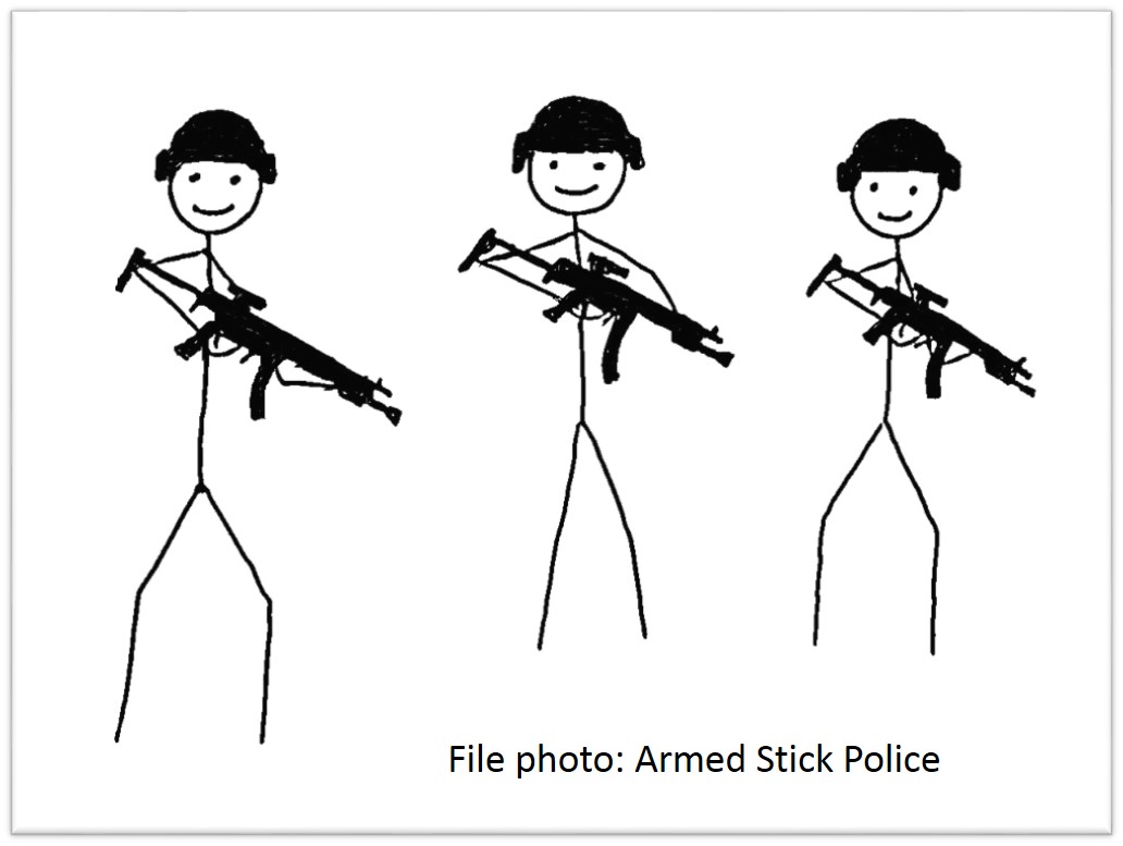 Armed Stick Police